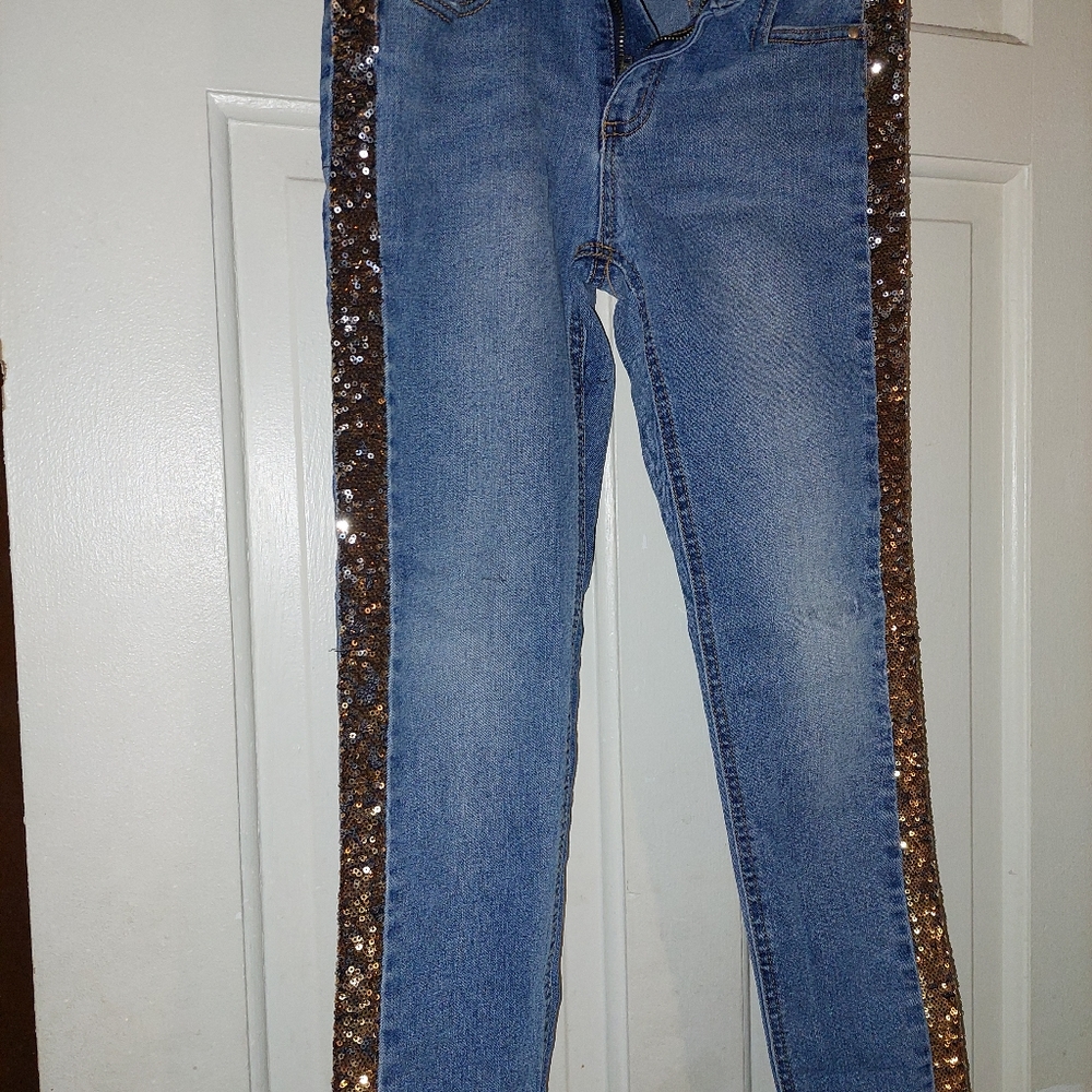 ✨️OUTFIT BUNDLE-Arizona Plaid Shirt w/sequin AND Total Girl Jeans sequin, Size:L - Picture 13 of 16